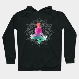 Watercolour Yoga Pose Hoodie